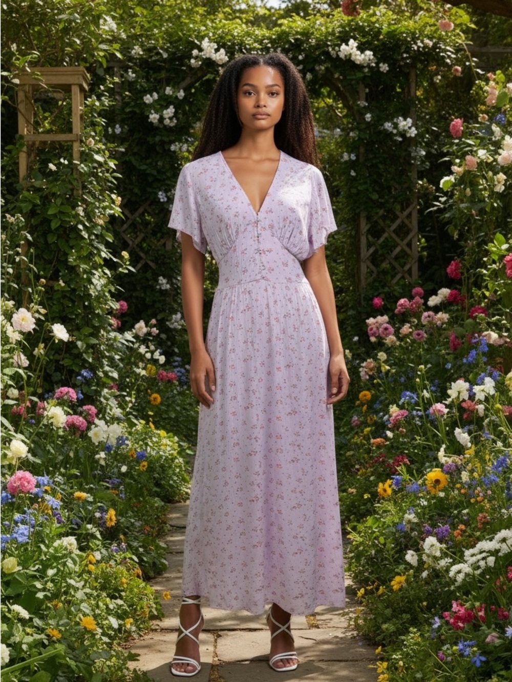 Billabong Size S/P 1940s Pink Floral Maxi Dress 
Macys NWOT
Reg$76 Now$52